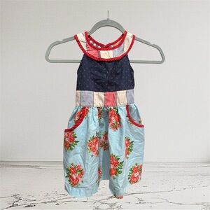 Matilda Jane Navy and Light Blue Floral Romper